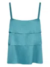 Alberta Ferretti Satin Tank Top