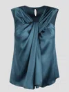 Alberta Ferretti Draped Satin Top