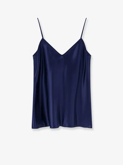 Alberta Ferretti Sleeveless Vest In Blue