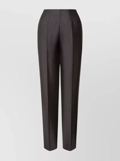 ALBERTA FERRETTI SATIN TROUSERS EMBROIDERED LAPEL