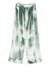 Alberta Ferretti Wide-leg Trousers In Shiny Viscose In White