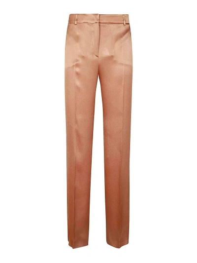 Alberta Ferretti Satin Trousers In Pink