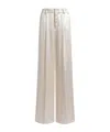 Alberta Ferretti Satin Wide-leg Pants In Multi