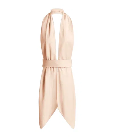 Alberta Ferretti Scarf-effect Open Back Top In Pink