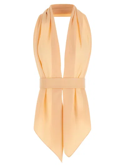 Alberta Ferretti Scarf-effect Tunic In Peach