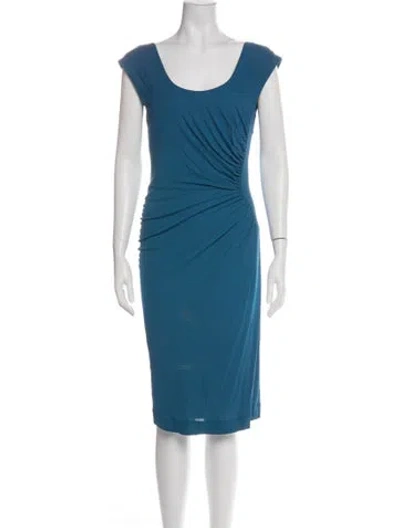 Pre-owned Alberta Ferretti Scoop Neck Knee-length Dress In Multi