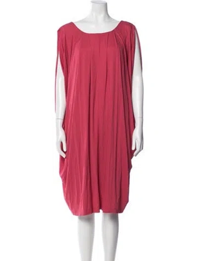 Pre-owned Alberta Ferretti Scoop Neck Knee-length Dress In Pink