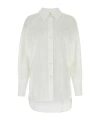 Alberta Ferretti White Maxi Shirt In Cotton Organza Woman In White