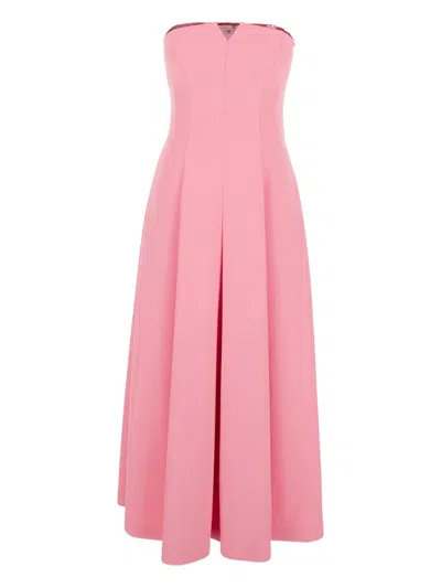 ALBERTA FERRETTI SEQUIN-EMBELLISHED BUSTIER MIDI DRESS