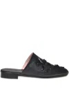 Alberta Ferretti Sequin-embellished Flat Mules In Black