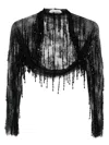 Alberta Ferretti Paillettenjacke Mit Fransen In Black