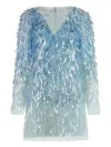 Alberta Ferretti Sequin-embellished Mini Dress In Multi