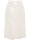 Alberta Ferretti Sequin-embellished Skirt In Neutrals