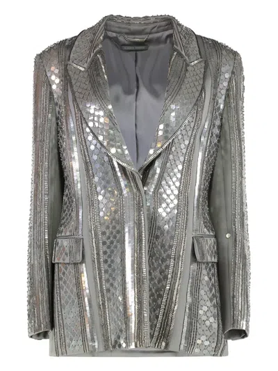ALBERTA FERRETTI SEQUIN-EMBELLISHMENT BLAZER