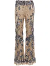 ALBERTA FERRETTI SEQUIN-EMBELLISHMENT FLARED TROUSERS