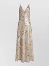 Alberta Ferretti Printed Sequins Long Dress Clothing In Multi