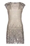 Alberta Ferretti Sequin Mini-dress In Neutral