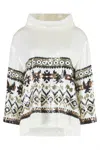 Alberta Ferretti Sequined Blouse In White