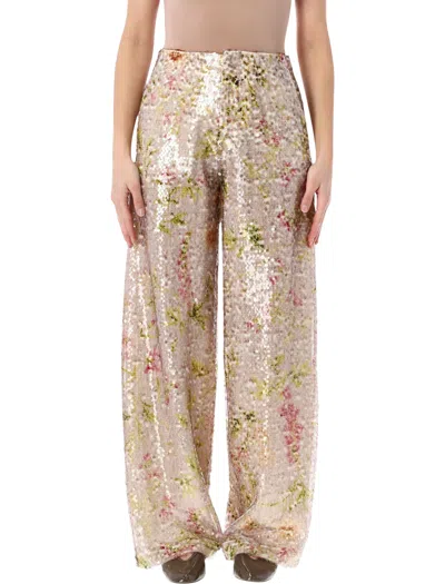 Alberta Ferretti Multicolor Embellished Regular Pants
