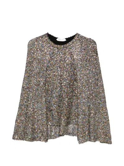 Alberta Ferretti Sequin-embellished Blouse In Multi