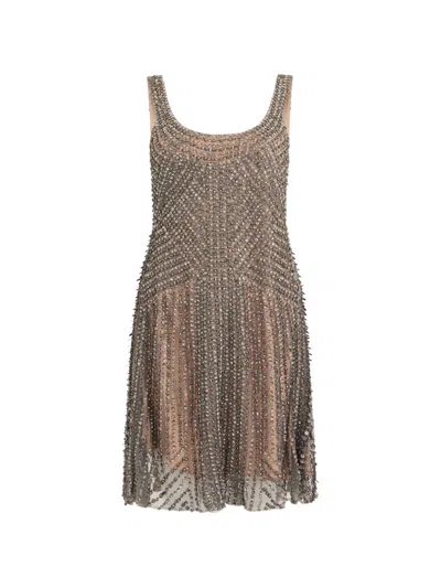 Alberta Ferretti Sequin-embellished Mini Dress In Multi