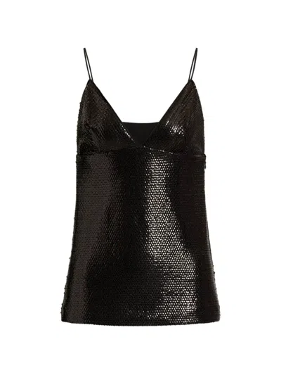 Alberta Ferretti Sequin-embellished Top In Animal Print