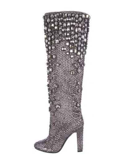 Pre-owned Alberta Ferretti Sequins Boots In Purple