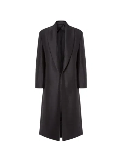 Alberta Ferretti Shawl-collar Coat In Black