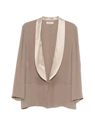 Alberta Ferretti Shawl-lapel Single-button Blazer In Neutral