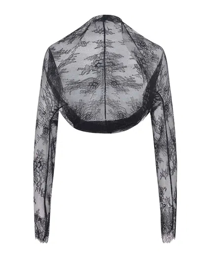 Alberta Ferretti Shawl Made Of  Lace In Black