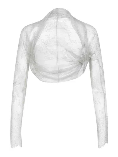 Alberta Ferretti Shawl Made Of Lace In Green