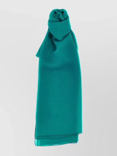 Alberta Ferretti Sheer Silk Stole Lightweight Soft Texture In Green