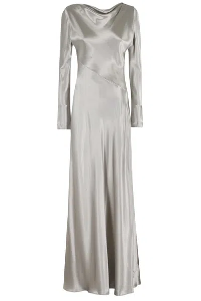 ALBERTA FERRETTI SHINY SATIN DRESS