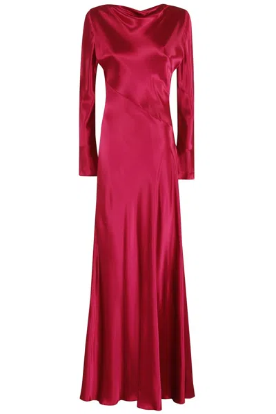 ALBERTA FERRETTI SHINY SATIN DRESS