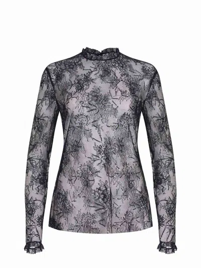 Alberta Ferretti Long-sleeved Cover-up In Gray