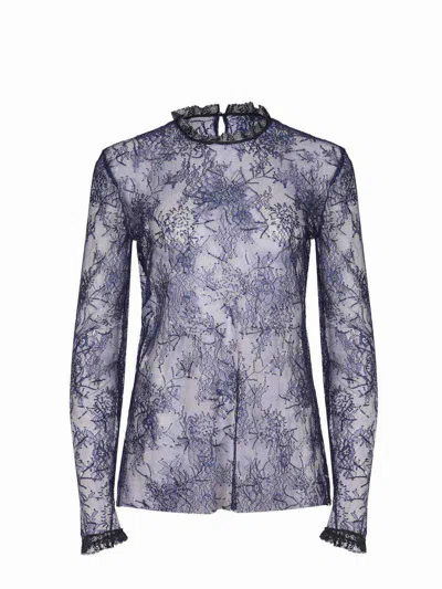 Alberta Ferretti Long-sleeved Cover-up In Blue