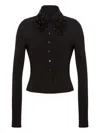 Alberta Ferretti Embellished Collar Fitted Silhouette Long Sleeves