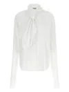 Alberta Ferretti Shirt With Lavallière Collar  In White