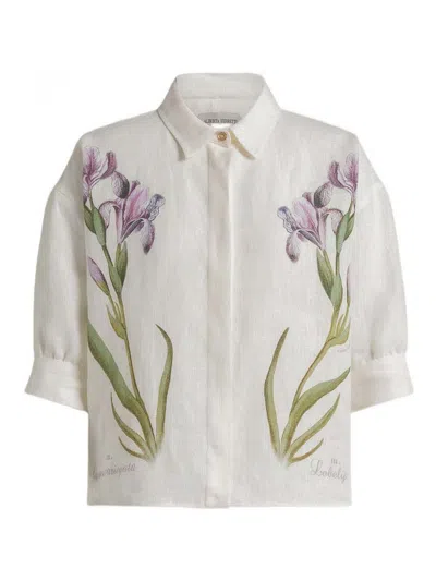 Alberta Ferretti Shirt With Short Sleeve In White