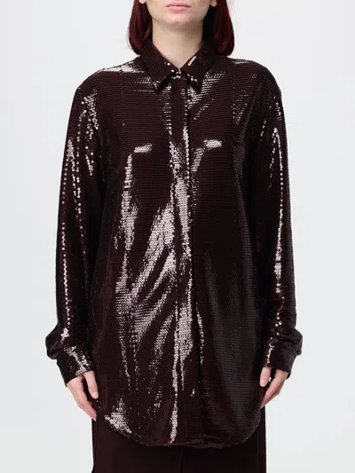 Alberta Ferretti Shirt Woman Color Brown In Burgundy