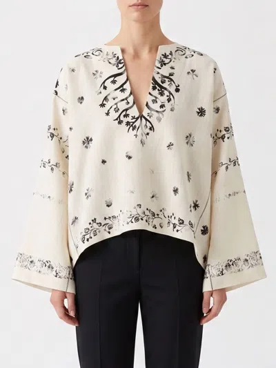 Alberta Ferretti Printed Top In White