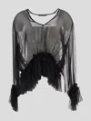 Alberta Ferretti Blouse With Small Ruffles