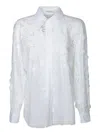 Alberta Ferretti Cut-out And Embroidery Detailed Shirt In Cotton Blend