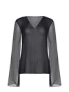 Alberta Ferretti V-neck T-shirt In Black