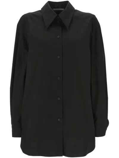 Alberta Ferretti Long Sleeved Buttoned Shirt In Black