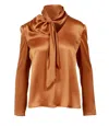 Alberta Ferretti Long-sleeved Shirt In Brown