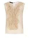 Alberta Ferretti Top Chiffon In Pink