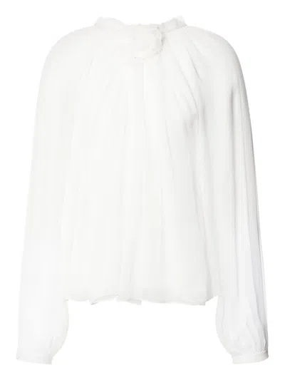 ALBERTA FERRETTI ALBERTA FERRETTI WHITE BLOUSE IN SILK