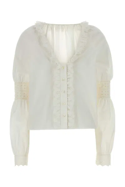 Alberta Ferretti Shirts In White
