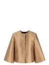 Alberta Ferretti Short Profile Casual Jacket In Brown